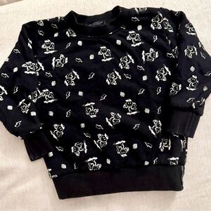 Kids WEE MONSTER Happy Skate Black Sweatshirt